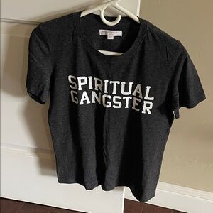 Ladies spiritual gangster t shirt charcoal gray